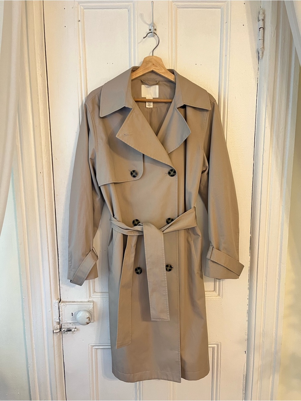 H&M Taupe Trench Coat with Belt